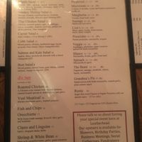 Menu  at Leatherhead Pub in Egg Harbor