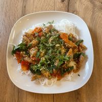 Tofu with rice noodles   at Zau & Bun Cha Asian in Prague