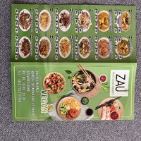 Vegan menu  at Zau & Bun Cha Asian in Prague