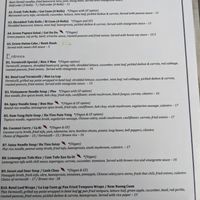 Menu at An Chay in Edmonton