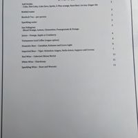 Menu at An Chay in Edmonton