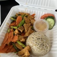 Lemon grass tofu plate  at An Chay in Edmonton