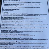 Menu  at An Chay in Edmonton