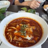 Spicy satay soup (fantastic!)  at An Chay in Edmonton