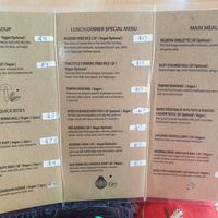 Menu March 2024 at Vegieria in Heatherton