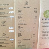 Menu March 2024 at Vegieria in Heatherton