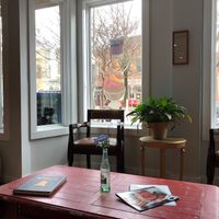 Seating area at City Creamery in Rome