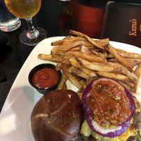 Converge burger with a Stone enjoy by... at Kuma's Corner in Schaumburg