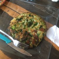 Vegan Tortilla with added broccoli.  at La Tortilleria in Isla Holbox