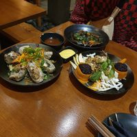 Bottom left: "Roll up", top aubergine and the right black rice balls. at Con Tho in Berlin