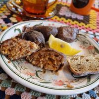 Eggplant with rice at Cafe Naftalin K in Istanbul
