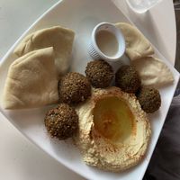 Houmous and Falafel   at Nana Falafel & Juice Bar in San Jose