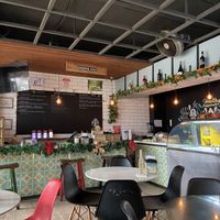 Inside. Has a toilet and is accessible   at Nana Falafel & Juice Bar in San Jose