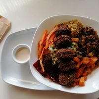 Nana salad with falafel at Nana Falafel & Juice Bar in San Jose