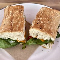 Vegan Mediterranean sandwich (Toasted)  at Wild Plum Kitchen in Tamborine Mountain