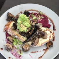 Got mush-room for brunch, vegan option  at Wild Plum Kitchen in Tamborine Mountain