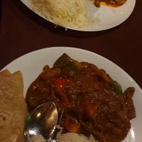 Very tasty. Veg curry, rice, chappathi. at Cafe Catamaran in Alappuzha
