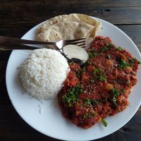Vegan shakshuka at Cafe Catamaran in Alappuzha