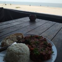Vegan shakshuka with views at Cafe Catamaran in Alappuzha