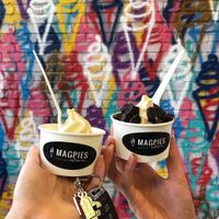 Corn almond with vegan brownie bites at Magpies Softserve in Tarzana