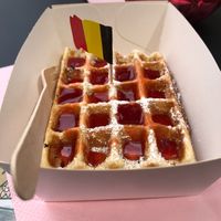 The one with the strawberry sauce at Charlotte's by De Brugsche Tafel in Bruges