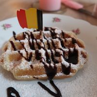 vegan waffle at Charlotte's by De Brugsche Tafel in Bruges