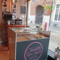 Waffle station inside the restaurant at Charlotte's by De Brugsche Tafel in Bruges