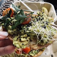 Yummy avocado toast at a'a Roots Health Cafe in Lahaina