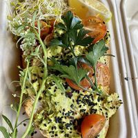 Yummy avocado toast at a'a Roots Health Cafe in Lahaina