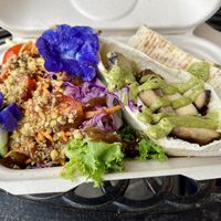 The tofu pita special was delicious.   at a'a Roots Health Cafe in Lahaina