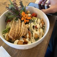 Caesar salad + tempeh   at a'a Roots Health Cafe in Lahaina