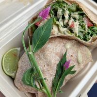 Vegan cesar wrap to go at a'a Roots Health Cafe in Lahaina