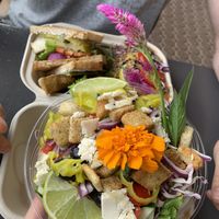 Greek salad   at a'a Roots Health Cafe in Lahaina