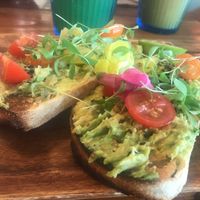 Avocado toast  at a'a Roots Health Cafe in Lahaina