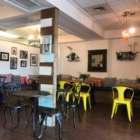 Seating area  at a'a Roots Health Cafe in Lahaina
