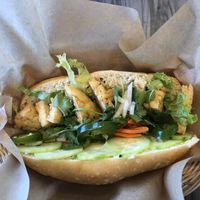Fried tofu sandwich at VeggiEAT - Henderson in Henderson