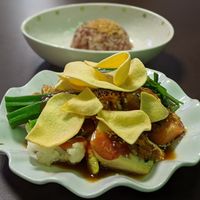 Niang dou fu with brown rice $12.80 at New Green Pasture Cafe 新绿园 in Central Singapore