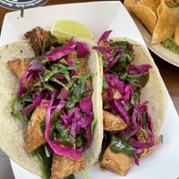 Yummy jackfruit tacos  at Chisme Cantina in San Francisco