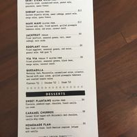 Menu at Chisme Cantina in San Francisco