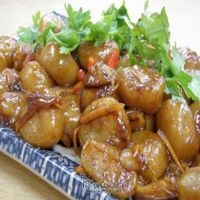 Hakka Abacus (vegetarian version, stry-fry with mushroom and carrot shreds) @ SGD$4  at Piao Xiang Vegetarian Restaurant - Fortune Centre in Central Singapore