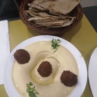 Falafel hummus at Fenicia Vegetaria in Barcelona