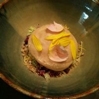 Beets, cucumber, peach at Etude in Paris