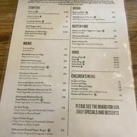 Menu June 2024  at Angarrack Inn in Hayle