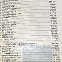 Food menu at Mr C Juicebar in 