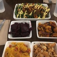 Vegan side dishes and Salad with Falafel  at Vessel Kitchen in Park City