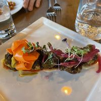 Brussels sprout appetizer! Wow!  at Twisted Fern in Park City