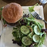 Lentil Mushroom Burger  at Twisted Fern in Park City