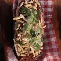 Loaded hot dog  at Tippler's Tap in South Brisbane