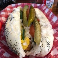 Vegan Chicago Hot Dog at Tippler's Tap in South Brisbane