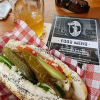 Vegan hotdog at Tippler's Tap in South Brisbane